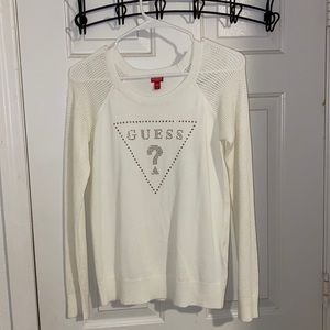 white guess long sleeve